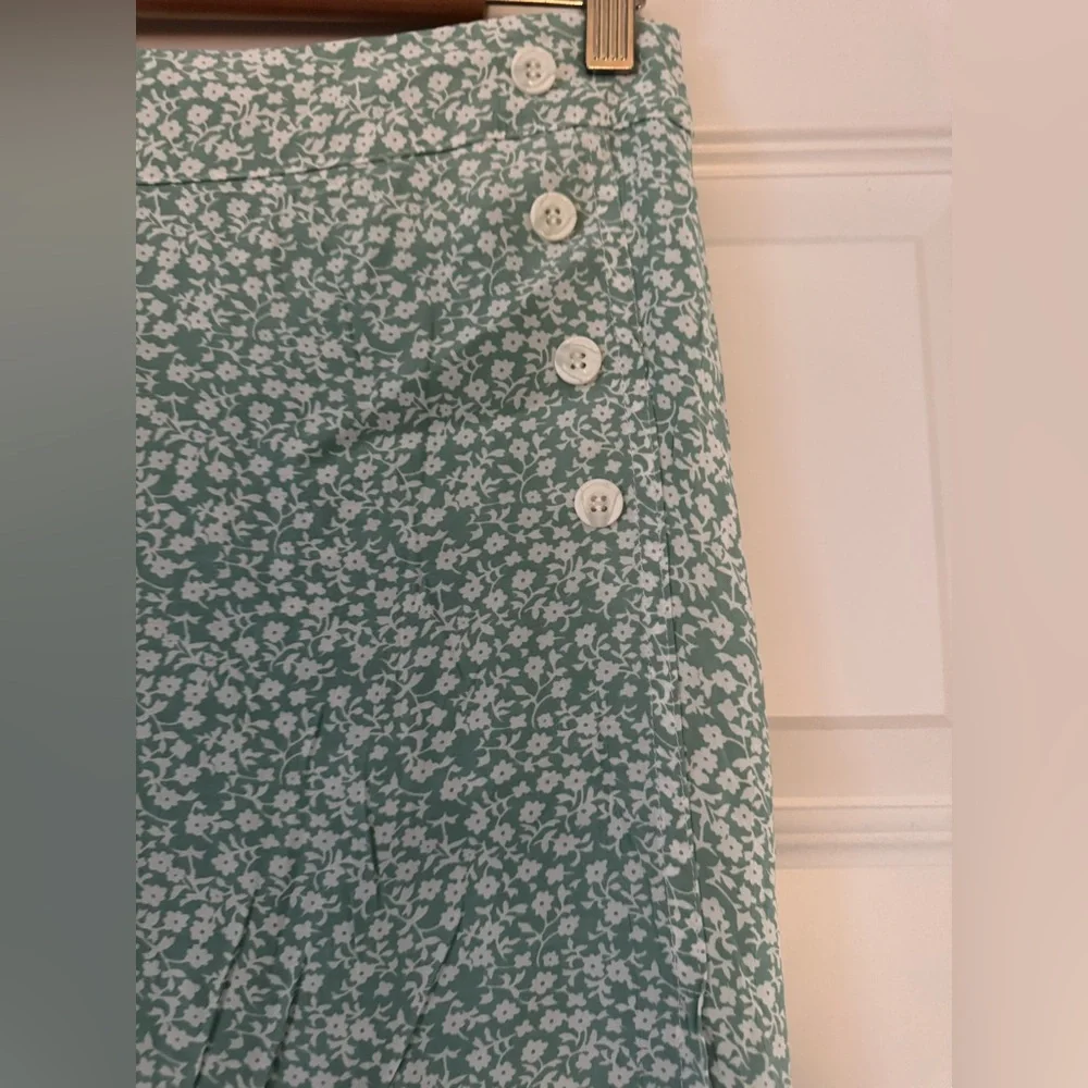 FAITHFULL THE BRAND RACQUEL MIDI SKIRT KAIA FLORAL SEAFOAM GREEN SIZE US6/AU10/M - Picture 4 of 8